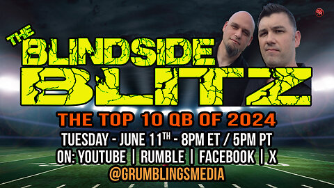 The Blindside Blitz - LIVE! - Tuesdays, 8PM ET / 5PM PT