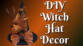 DIY Halloween Centerpiece | DIY Halloween Decorations | Dollar Tree Witch Hat | Halloween DIY