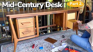 My Nicest Piece Yet || Mid-century Modern Desk Build