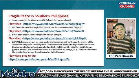 207 / Can Marcos Keep the Peace?: Keeping the Islands Together | Ang Maestro