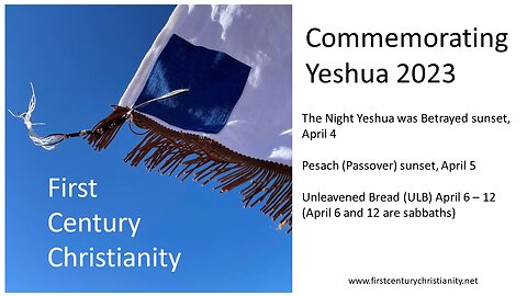 Commemorating Yeshua