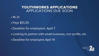 YOUTHWORKS APPLICATIONS DUE SOON