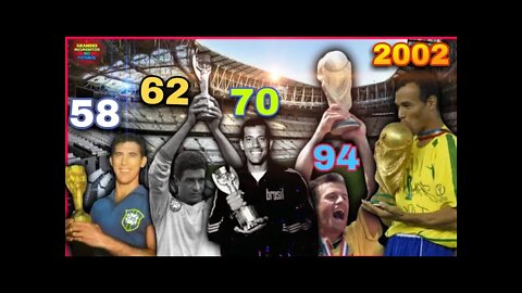 GOLS DO BRASIL EM FINAIS DE COPA DO MUNDO (58/ 62/ 70/ 94/ 2002). #futebol #copa2022