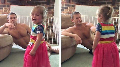 Genius Dad has Trick To Stop Daughter Crying