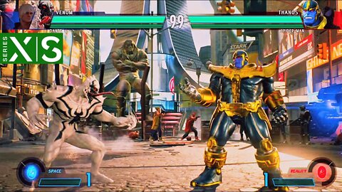 Venom & Dante vs Thanos & Spider-Man (Hardest AI) - Marvel vs Capcom: Infinite