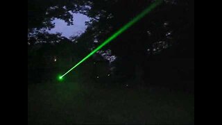 50mW Green Laser Beam in the Evening