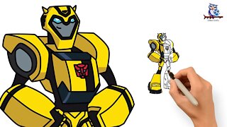 How To Draw Transformers Bumblebee Chibi - Tutorial