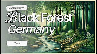 Black Forest Bavaria 4K Art: Block Print Screensaver for Samsung Frame TV | Gentle Rain ASMR