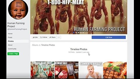 (WARNING) HUMAN FARMING PROJECT ON FACEBOOK SELLING HUMAN MEAT FOR SATANIC CANNIBALS