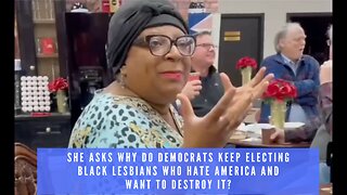 She asks "why do Democrats keep electing BLACK LESBIANS who hate America?"