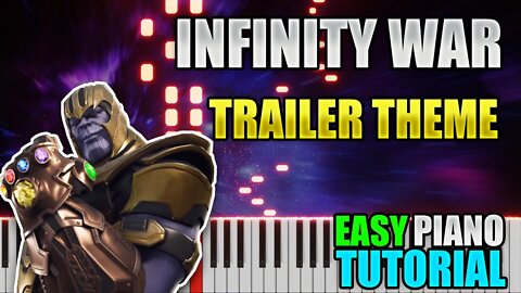 Infinity War - Trailer Theme ( Avengers ) | Easy Piano Tutorial