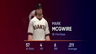 MLB The Show 22 Mark McGwire Franchise Gameplay Day 17