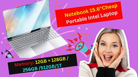 Notebook 15.6 inch Laptop Windows 11 10 Pro 1920*1080 Cheap Portable Intel Laptop D4