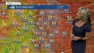 Some near-record heat for Denver this afternoon