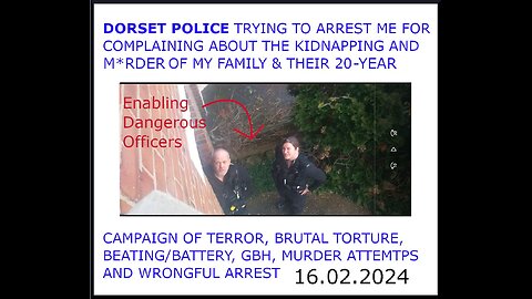 Dorset Police Death Cult terrorising residents to hide evidence of their m*rders and g*nocide