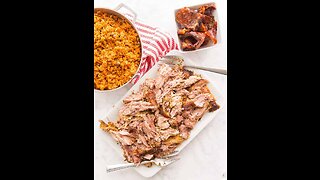 Puertorrican Roast Pork Shoulder and Puertorrican Rice with Pigeon Peas