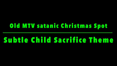Old MTV satanic Christmas Spot