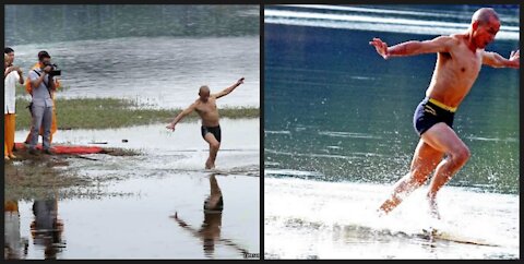 Shaolin monk 'runs on water' for 125 metes
