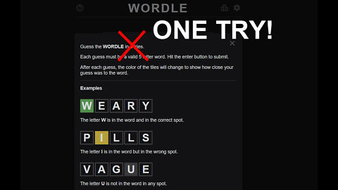 How to Solve Wordle in One Try