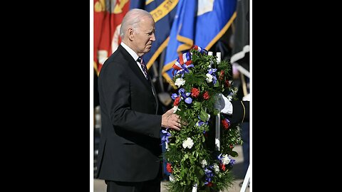Foolish Joe Biden Confused doing wreath-laying