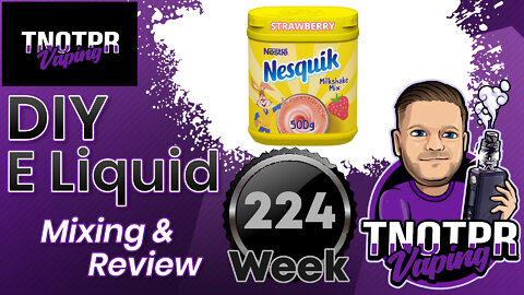 DIY E juice Mixing and Review NesQuik Strawberry Milk By Chris Hilton