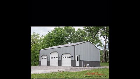 30’ x 40’ x 12’ Enclosed Pole Barn Garage