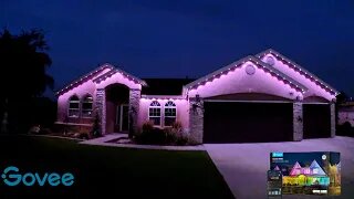 Govee 150ft permanent holiday lighting install