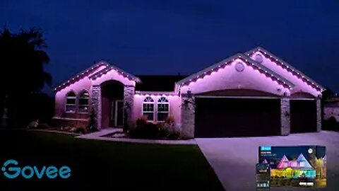 Govee 150ft permanent holiday lighting install