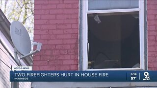 Two firefighters hurt in Northside house fire
