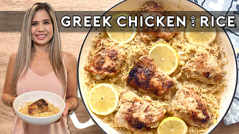 GREEK CHICKEN AND RICE | ONE PAN MEAL