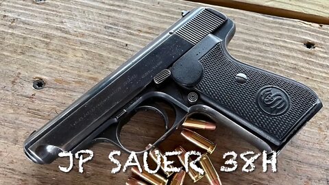 JP SAUER and Sohn 38h 32 acp ww2 production semi auto pistol at the range