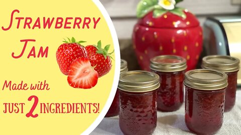 How to make Strawberry Jam without pectin - Easy stawberry jam recipe! 🍓 Just 2 Ingredients!