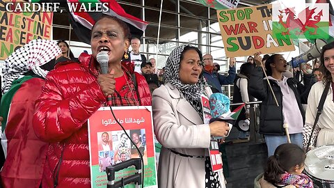 Global March for Sudan and Palestine, Cardiff Bay Wales