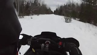 Snowmobile Trail Riding (Gaylord Michigan) Part 21