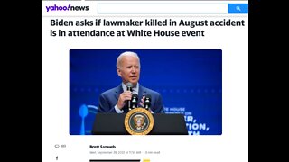 Biden asks if lawmaker killed in August accident is in attendance at White House event