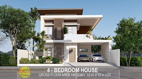 HOUSE DESIGN no.5 l 2-Storey (4 rooms) l 140 sqm l IDEAL DESIGNS