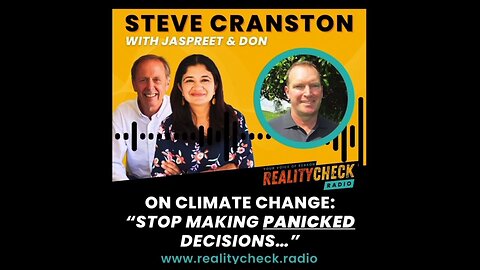 On Climate Change - Stop Making Panicked Decisions