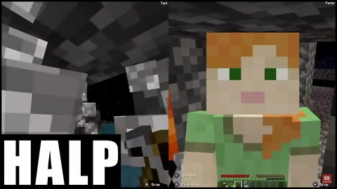 PLEASE SEND HELP | Minecraft Nintendo Switch Bedrock Edition - SKYBLOCK SPLITSCREEN | BASEMENT