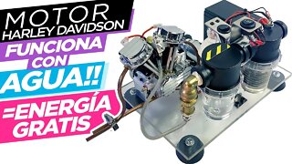 Motor de Harley Davidson que funciona con agua | Energía gratis