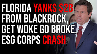 Florida Yanks $2B From Blackrock, Get Woke Go Broke, ESG Corps Crash