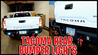 How to install a Body Armor Bumper lights on a 2022 Toyota Tacoma eps11 super bright reverse lights