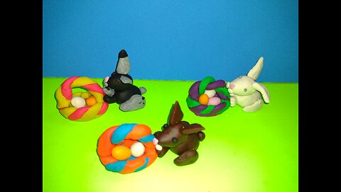 Bunnytime Baskets claymation stopmotion animation short Easter bunny film