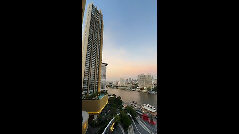 The best view with a cup of coffee from Iconsiam building starbucks located on the top.