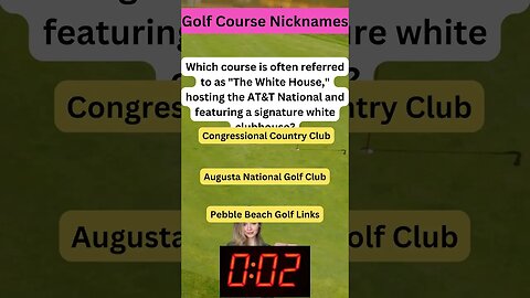 Which course is The White House hosting the AT&T National and featuring a signature white clubhouse?
