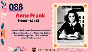 Anne Frank (1929–1945)| TOP 150 Women That CHANGED THE WORLD | Short Biography