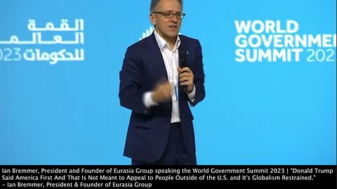 Great Reset | Trump's America First Vs. Schwab's Great Reset | "Donald Trump Said America First & That Is Not Meant to Appeal to People Outside of the U.S. & It's Globalism Restrained." - Ian Bremmer