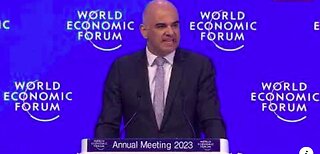 Swiss President Alain Berset speaks at the opening of the 2023 WEF in Switzerland | 17 Jan. 2023