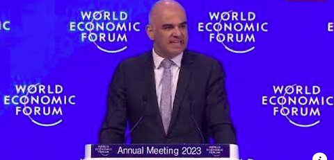 Swiss President Alain Berset speaks at the opening of the 2023 WEF in Switzerland | 17 Jan. 2023