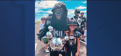 9-year-old girl sees Las Vegas Raiders in action after special birthday
