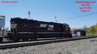 Norfolk Southern 12Z and K81 at Taylor Yard Taylor Pa. April 29 2022 #NS12Z #NSK81 #TaylorYard